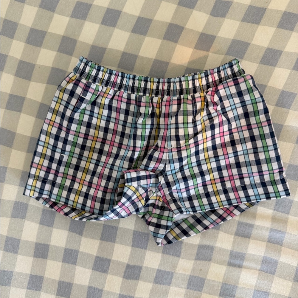 The Beaufort Bonnet Company Pastel Plaid Cotton Kids Shorts